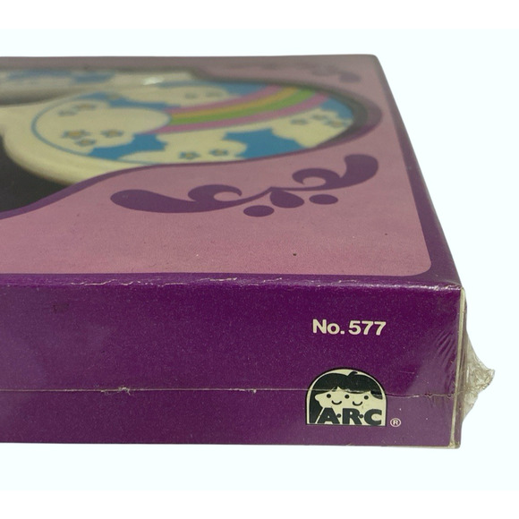 Vintage ARC New York Hair Comb Brush Mirror Set 1980 Rainbow Stars Sealed - Picture 3 of 9